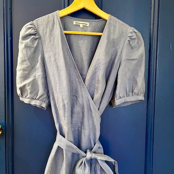 Reformation Weiss Linen Dress Size M - Picture 4 of 5